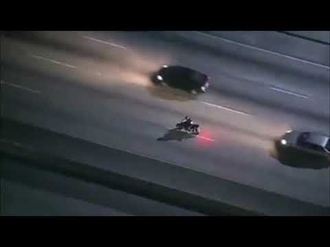MOTORCYCLE POLICE CHASE IN L A