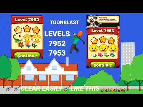 Toon Blast Level 7952 7953 - Hard Levels|Easy Gameplay✨🦖🦖