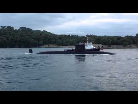 HMS Talent arrives at Plymouth