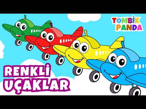 Renkli Uçaklar Şarkısı ✈️ Çocuk Şarkıları 🧑‍🎤 Renkleri Öğreniyorum 🎨 Tombik Panda 🐼