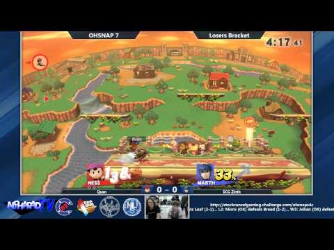 OHSNAP 7 SSB4 Singles Losers Bracket: Quan (Ness) Vs. SCG|Zinth (Marth)