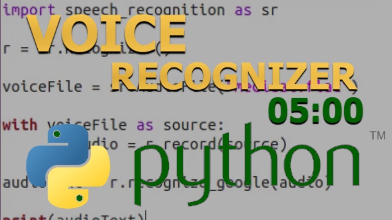 Voice Recognizer in 5 minutes [Python Tutorial for Beginners]