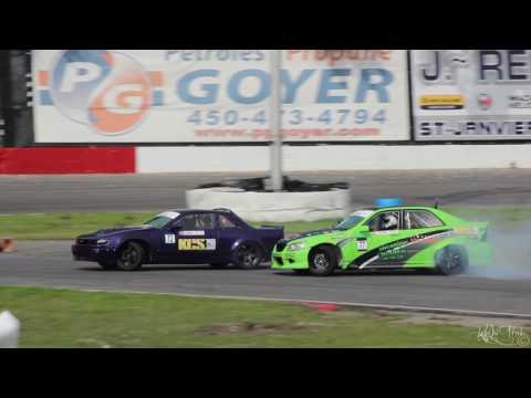 Martin Langlois Leading Jeff Laflamme - Formula Drift Canada Round 1 2015