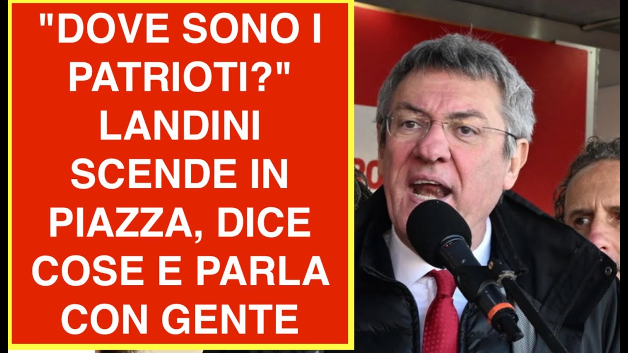 "DOVE SONO I PATRIOTI?" LANDINI SCENDE IN PIAZZA, DICE COSE E PARLA CON GENTE
