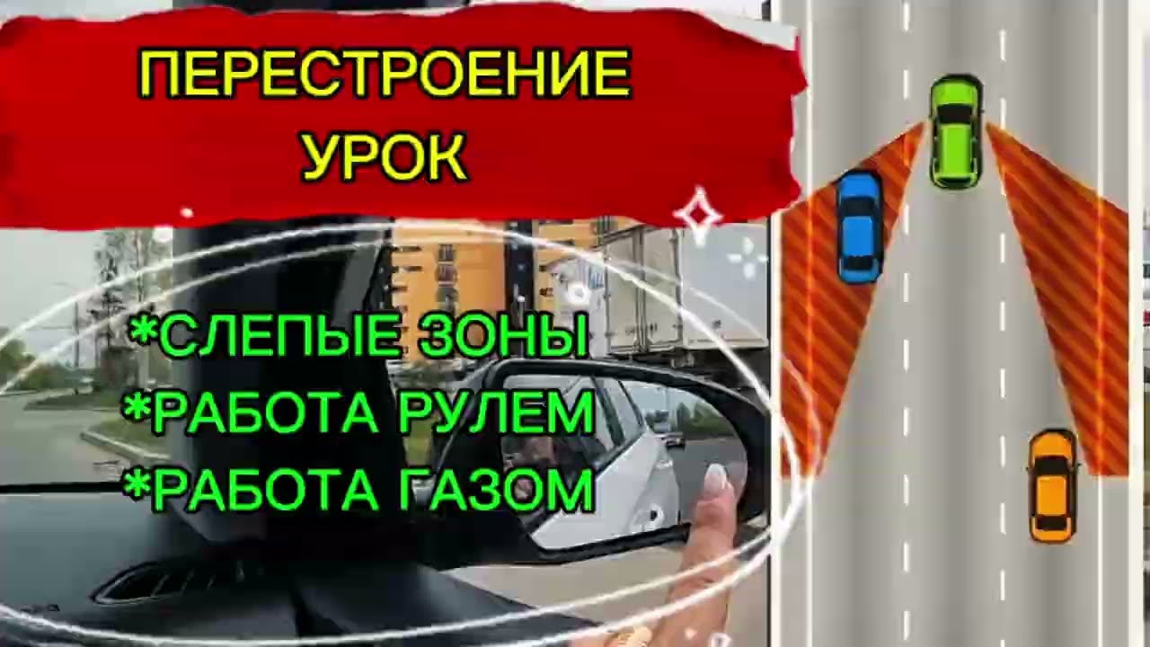 ТЕХНИКА ПЕРЕСТРОЕНИЯ:Слепые зоны: Куда смотреть и как нажимать газ?