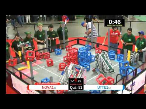 2015 VEXU Q51 - NOVA1 vs UTTU1 - 46 to 18-Division Div-VEX U-VEX Worlds 2015