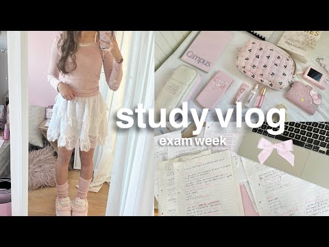 study vlog🍥 : exam week preparation, realistic school days in my life