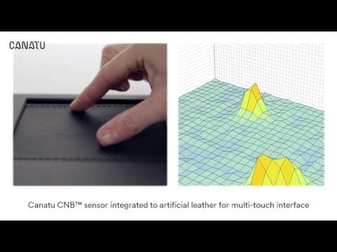 Canatu CNB™ sensor integrated to leather touch interface Video