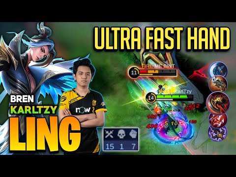 Ultra Fast Hand Ling! Super Aggresive | Ling Gameplay By BREN Karltzy - Mobile Legends
