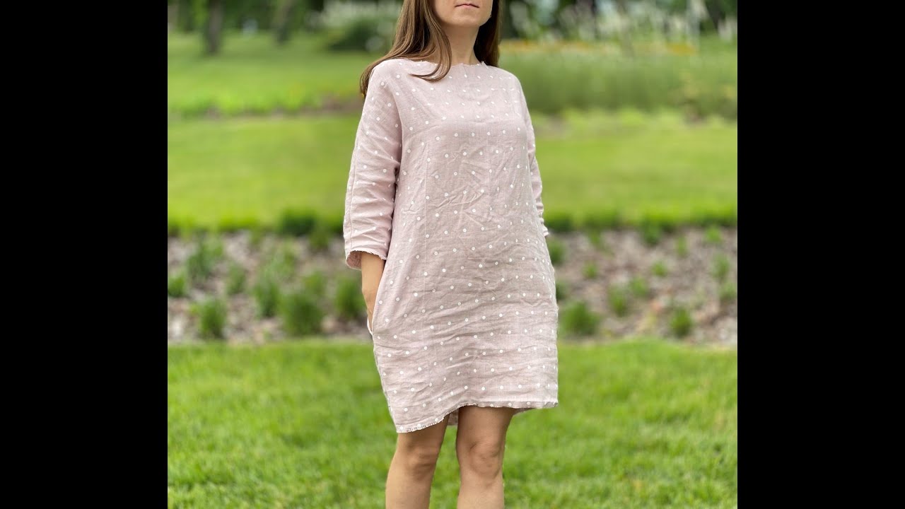 DIY linen tunic dress tutorial - no pattern needed