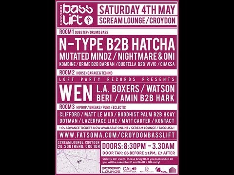 Croydon Bass Lift - Dubfella B2B Vivid, Nightmare & Oni, Mutated Mindz, N-TYPE B2B Hatcha