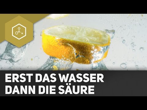 First the water, then the acid! - But why?