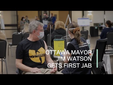 Ottawa mayor Jim Watson gets his first dose of COVID 19 vaccine