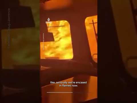 Train crew surrounded by wildfire in northern Ontario | AJ #shorts