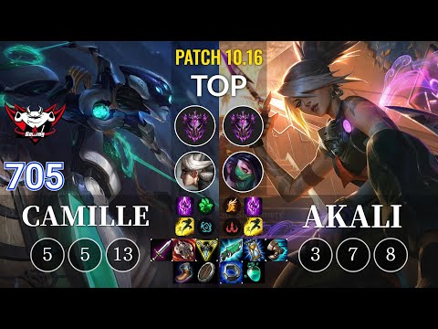 JDG 705 Camille vs Akali Top - KR Patch 10.16