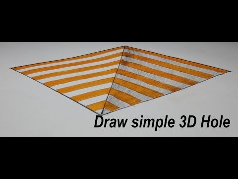 How To Draw 3D Hole for Kids ,Very Easy!!