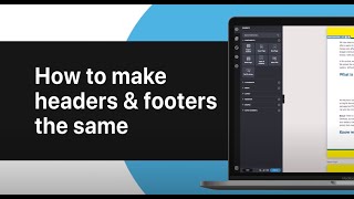 How to Make Headers and Footers the Same