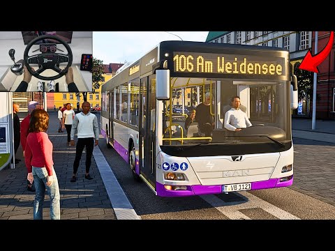 Realistic Bus Simulator 2025 - City Transport Simulator: Bus | Steering Wheel Gameplay