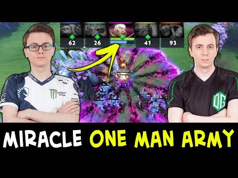 Miracle Invoker 1v3 MEGAS defence — when two TI winners in one game