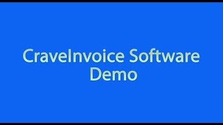 CraveInvoice Software - Sales Demo