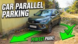 Parallel car parking || How to park car parallel to wall
