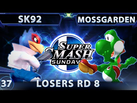 SSS 37 - RF7 SK92 (Falco) Vs. MossGarden (Yoshi) SSBM Losers Round 8 - Smash Melee