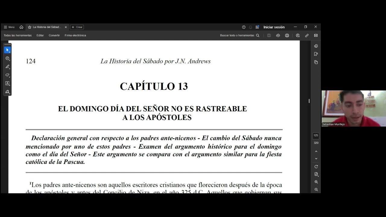 "EL DOMINGO COMO DIA DEL SEÑOR NO ES RASTREABLE HASTA LOS DIAS DE LOS APOSTOLES". Sebastián M.