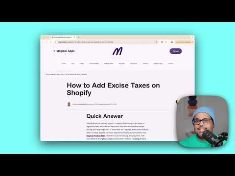 How to Collect Excise Taxes on Shopify