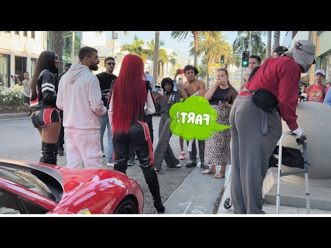 Old Man Farts On Rich Celebrities In Beverly Hills!!! (Featuring Boxer Ryan Garcia)