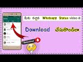 How To Download Whatsapp Status Video In Telugu Tech Chandra