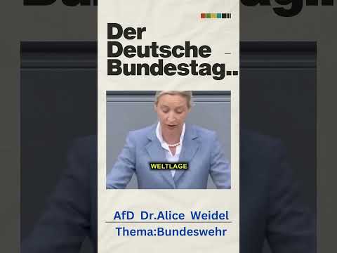 Dr Alice Weidel Thema Bundeswehr