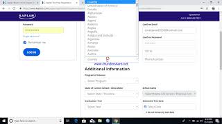 How to create Kaplan Account and Start pretest/Practice test
