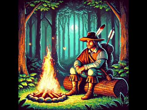 Sente e descanse um pouco, o fogo afastará os animais.