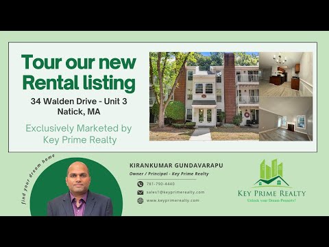 For Rent – 34 Walden Drive Unit 3, Natick, MA | Key Prime Realty