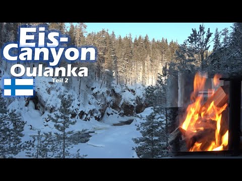 Finnland im Winter bei -33°C Oulanka Nationalpark Kiutaköngas Kuusamo