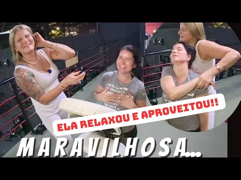 Quick Massage - She knew how to enjoy herself and relax!