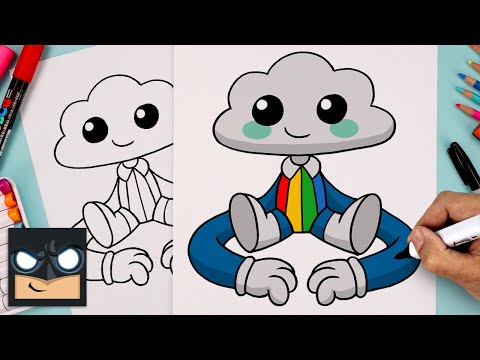 How To Draw Cloud Boy | Step by Step Poppy Playtime Art Lesson