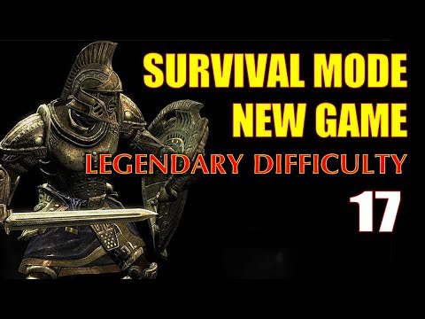 Skyrim SURVIVAL MODE Walkthrough Legendary Part 17 - Two Black Soul Gems and a Deathbell Run