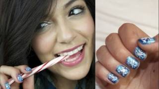 DIY Snowflake Holiday Nail Tutorial!