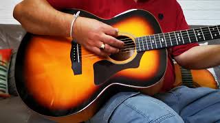 Video thumbnail for Guild GAD-JF30 ATB Jumbo Acoustic Sunburst by Baan Ake Acustic Guitar