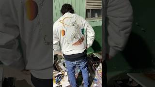 She asked me to spray paint her sweatshirt！#スプレーアートエデン#スプレーアート