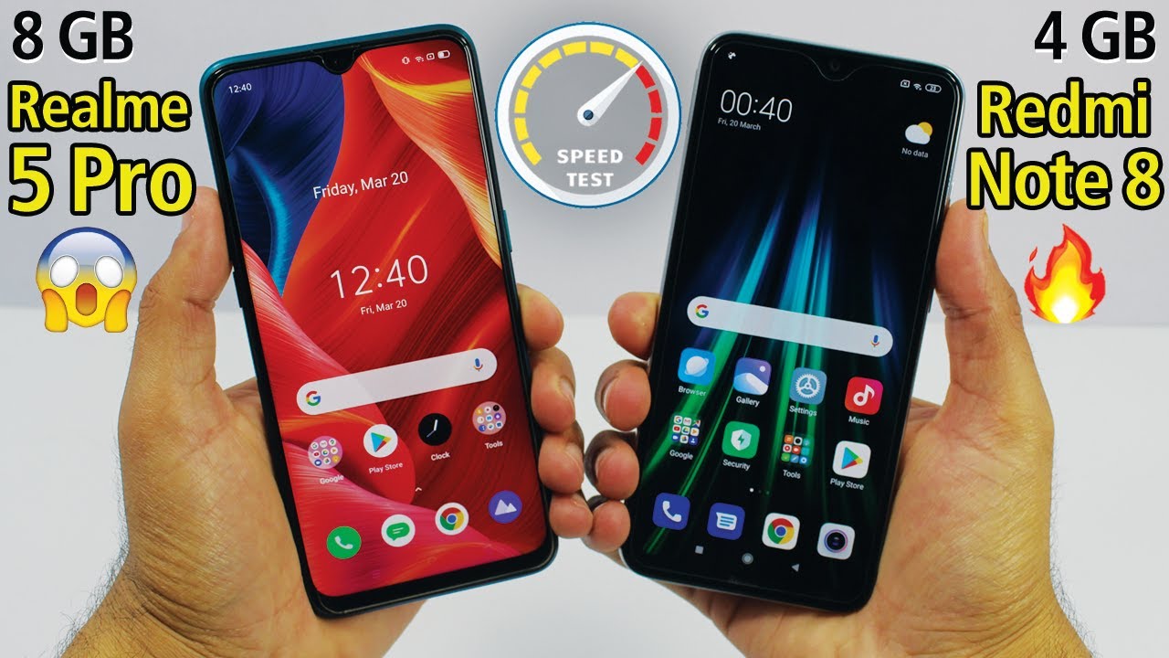 Realme 5 Pro vs Redmi Note 8 Speed test! Which is Faster?😳😳