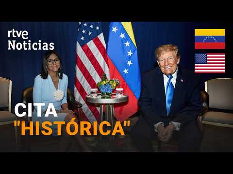 Donald Trump y Delcy Rodríguez escenifican el «deshielo» entre EE.UU. y Venezuela | RTVE Noticias
