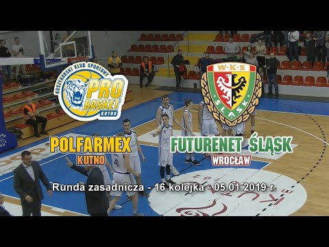 Skrót meczu Polfarmex Kutno - Futurenet Śląsk Wrocław - 05.01.2019
