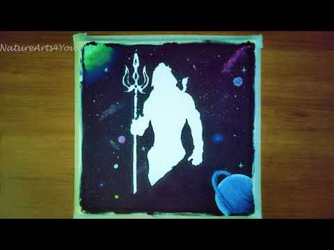 కార్తీకమాసం 🙏ఓం నమః శివాయ | Lord Shiva acrylic painting on canvas/ Acrylic for Beginners/ In Telugu