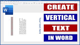 Vertical Text in Word | Microsoft Word Tutorials