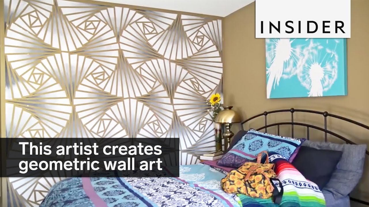 This artist creates stunning geometric wall designs