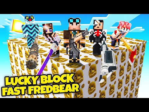 LUCKY BLOCK GIGANTI DI FAST FREDBEAR SU MINECRAFT!!