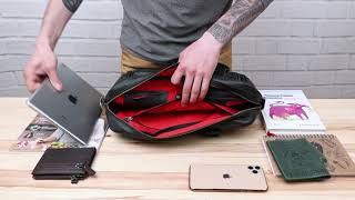 Чоловіча шкіряна ділова сумка портфель для ноутбука SHVIGEL 19108 чорний