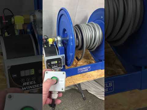 Reel Rewinder Control rewind speed, has Snag Stop that stops damaged caused by hose wrap on objects